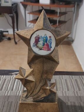 Gold Star Nativity Accent Paperweight - Holiday Decor